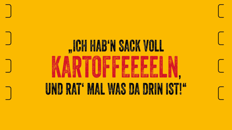 Zitat aus dem Film Pirates of the Caribbean, abgewandelt zum Thema Kartoffel.