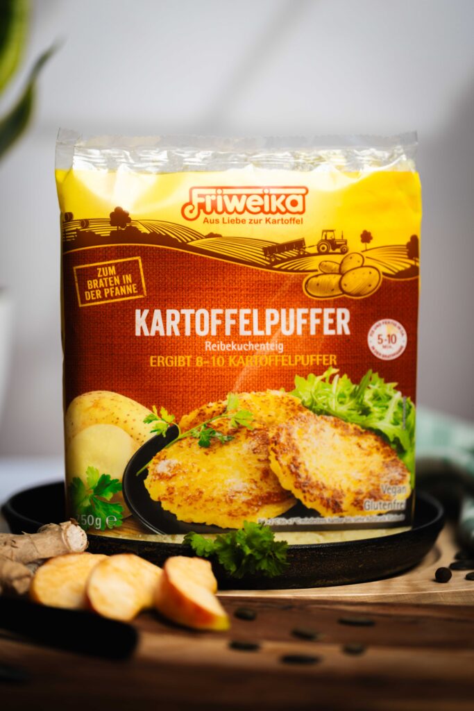 Friweika Kartoffelpuffer Reibekuchenteig in der Verpackung