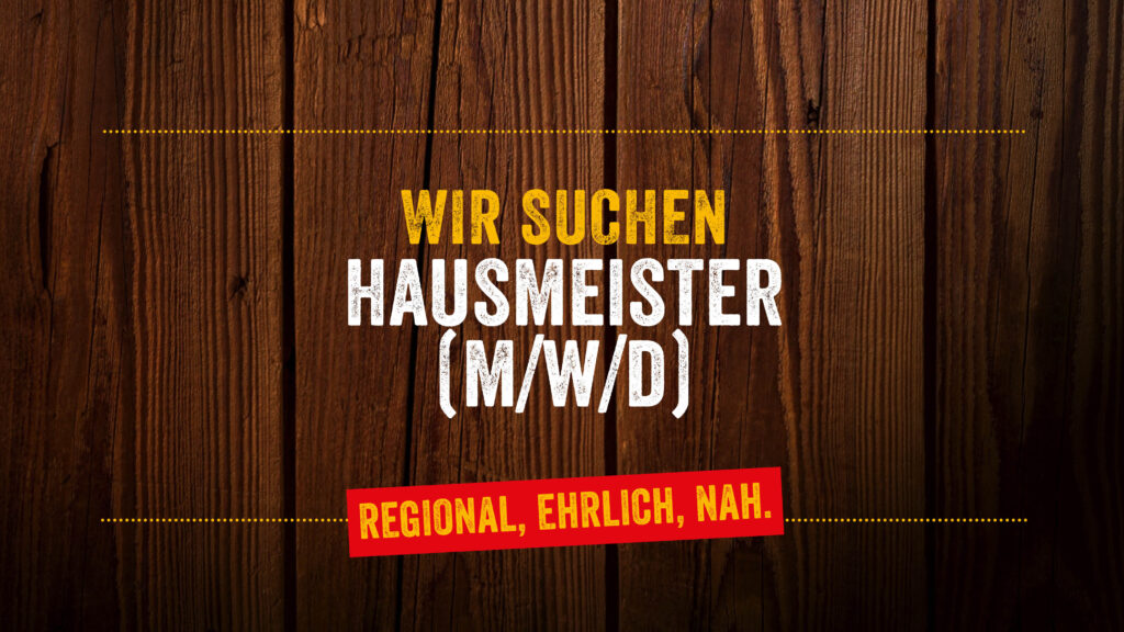 Stellenausschreibung für Berufskraftfahrer (m/w/d) auf Holz-Hintergrund mit der Aufschrift „Wir suchen Berufskraftfahrer (m/w/d) – Regional, ehrlich, nah.“